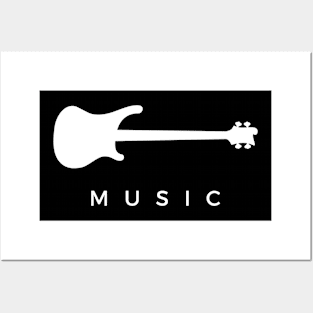 Music Four String Bass Guitar Posters and Art